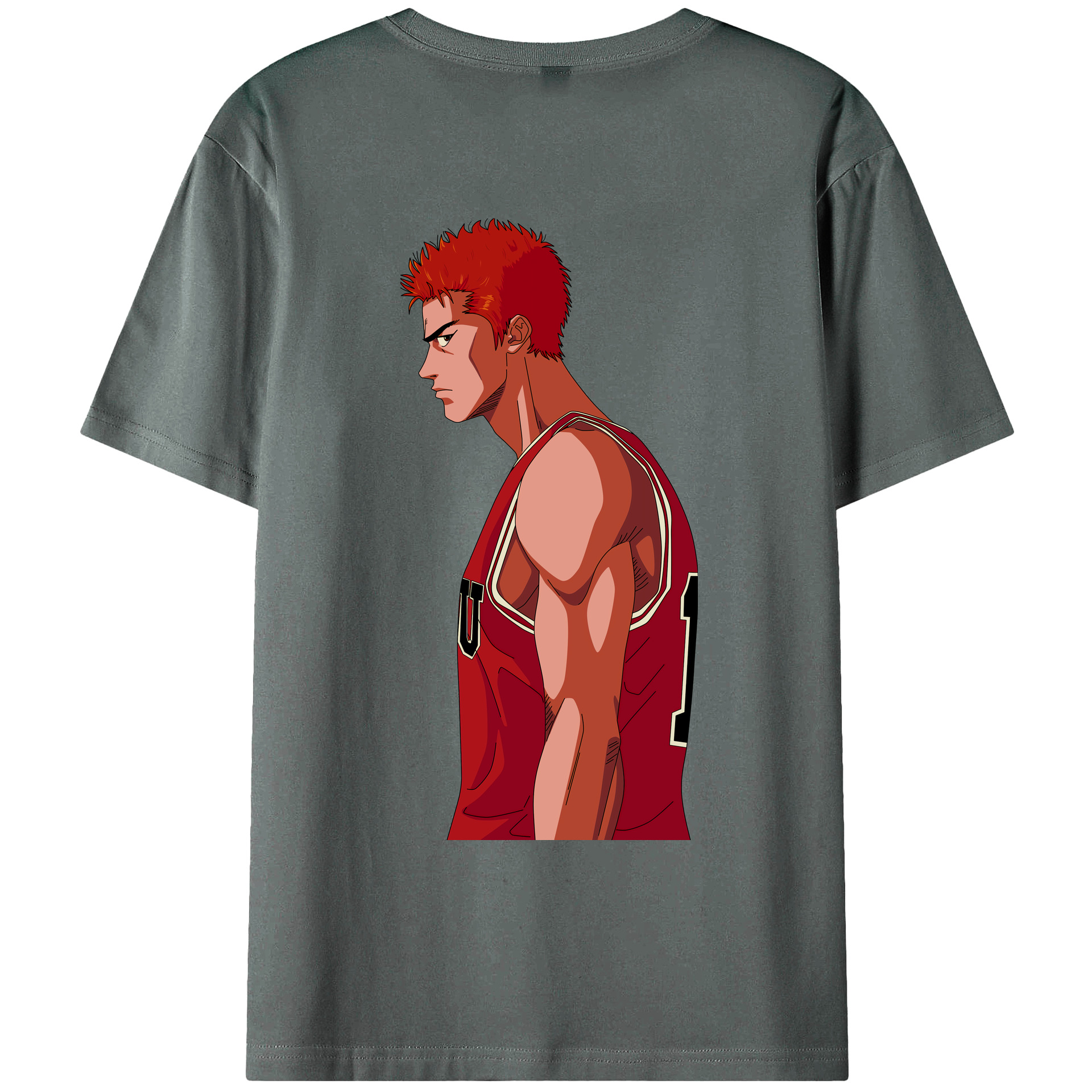 （画像用） SLAM DUNK／スラムダンク 綿100％ メンズ半袖Tシャツ（バックプリント） 通気性